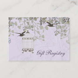 Tarjeta De Visita Lavender Lilac boda de aves de corral vintage