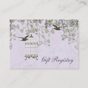 Tarjeta De Visita Lavender Lilac boda de aves de corral vintage