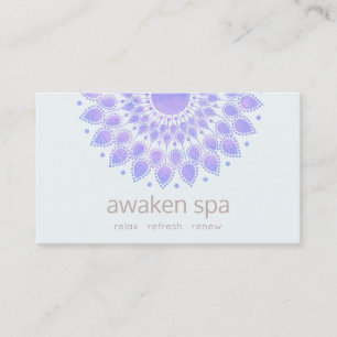 Tarjeta De Visita Lavender Lotus Flower Natural Spa and Beauty