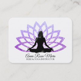 Tarjeta De Visita *~* Lavender Lotus Yoga Woman Healing Energy  