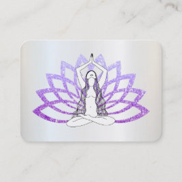 Tarjeta De Visita *~* Lavender Lotus Yoga Woman Healing Energy 