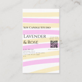 Tarjeta De Visita Lavender rosa soja negocios de velas añadir código