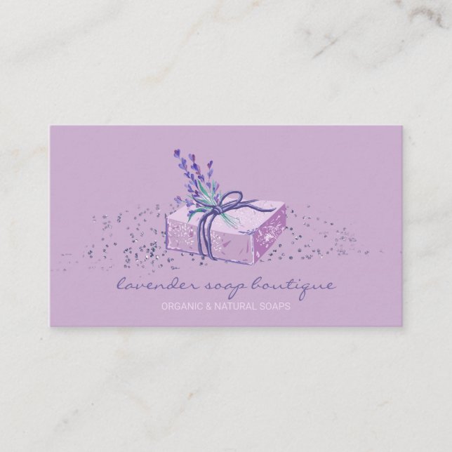 Tarjeta De Visita Lavender Soap Maker Gift (Anverso)
