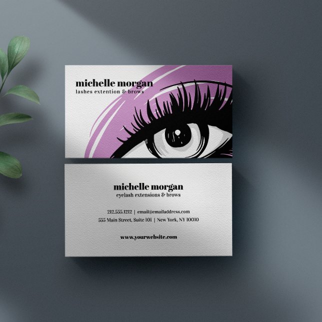 Tarjeta De Visita Lavender sombra ocular Eyelash Brows profesional (Subido por el creador)