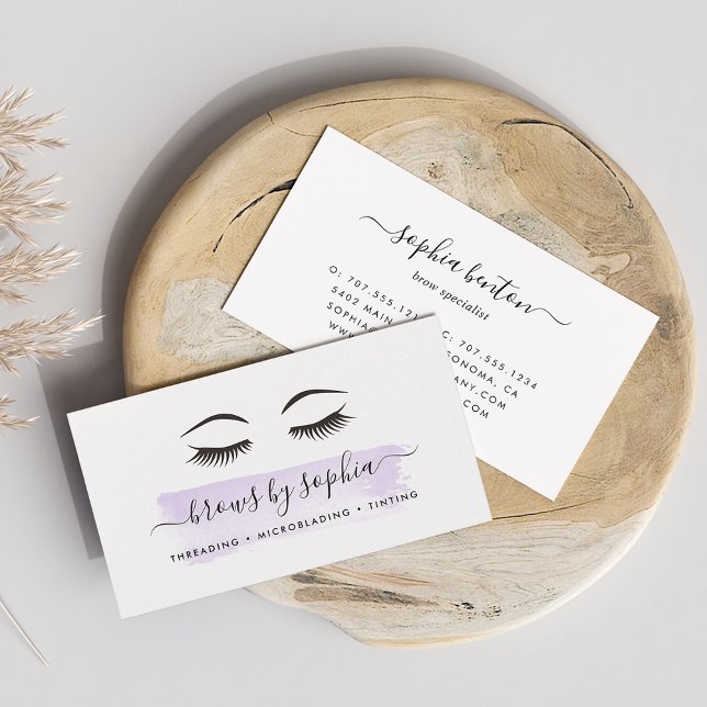 Tarjeta De Visita Lavender Water Brow Services (Subido por el creador)