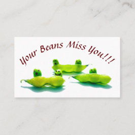 Tarjeta De Visita LavishlyOn Beans Asistencia /Miss You Card