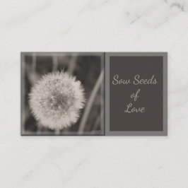Tarjeta De Visita LavishlyOn Sow Semeds Of Love Dandelion Note