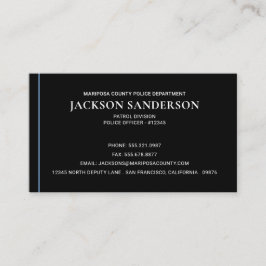 Tarjeta De Visita Law Enforcement Officer Police Department