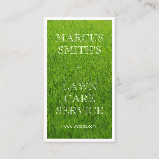 Tarjeta De Visita Lawn (Anverso)