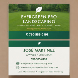 Tarjeta De Visita Lawn and Garden Professional