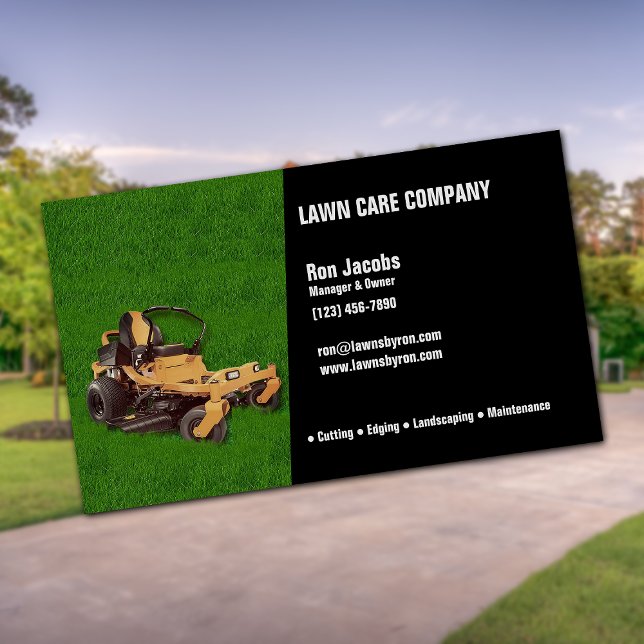 Tarjeta De Visita Lawn Care Company (Subido por el creador)