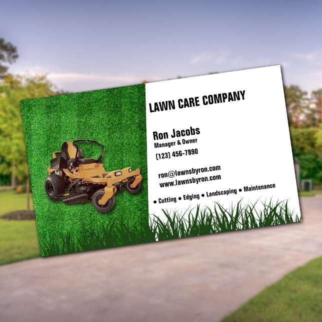 Tarjeta De Visita Lawn Care Company (Subido por el creador)