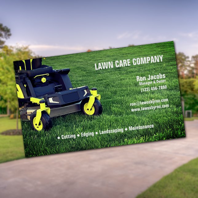 Tarjeta De Visita Lawn Care Company (Subido por el creador)