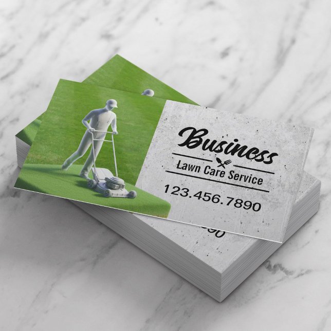 Tarjeta De Visita Lawn Care Landscaping Service Mower profesional (Subido por el creador)