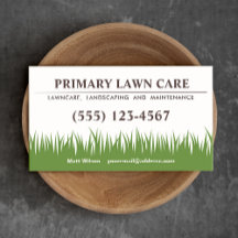 Lawn Care Landscaping Services Grass Business Card