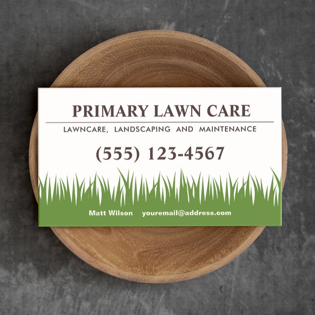 Tarjeta De Visita Lawn Care Landscaping Services Grass Business Card (Subido por el creador)