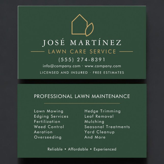 Tarjeta De Visita Lawn Care Service Professional (Subido por el creador)