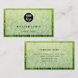 Tarjeta De Visita Lawn Care Simple Business Logo Moderno Minimalista