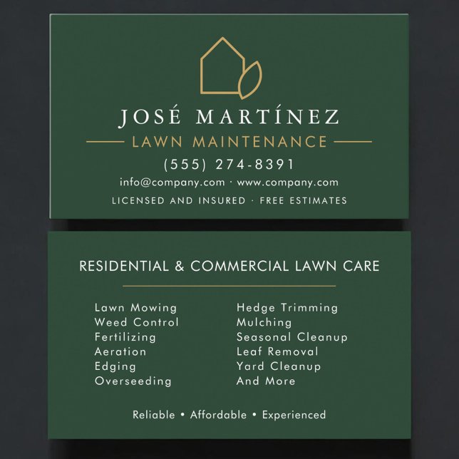 Tarjeta De Visita Lawn Maintenance Professional (Subido por el creador)