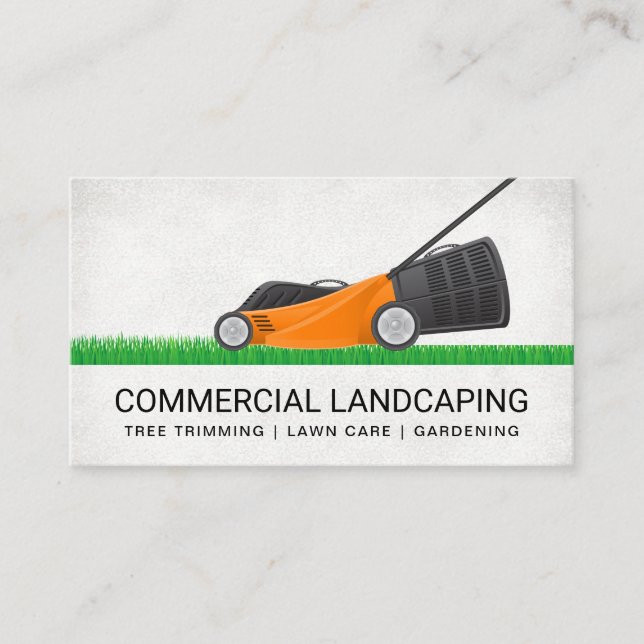 Tarjeta De Visita Lawn Mower | Corte de gramíneas (Anverso)