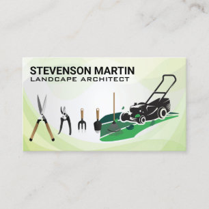 Tarjeta De Visita Lawn Mower   Herramientas de jardinería   Landscap