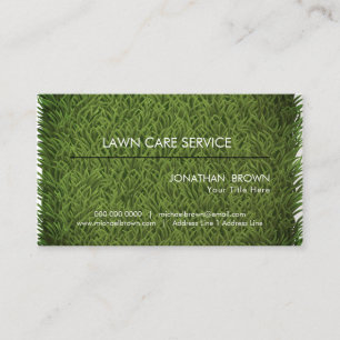 Tarjeta De Visita Lawn Service pasto viejo Mowing