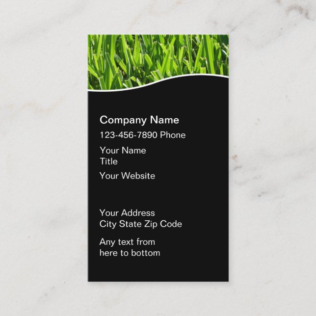 Tarjeta De Visita Lawn Service Service Vertical Business Cards (Anverso)