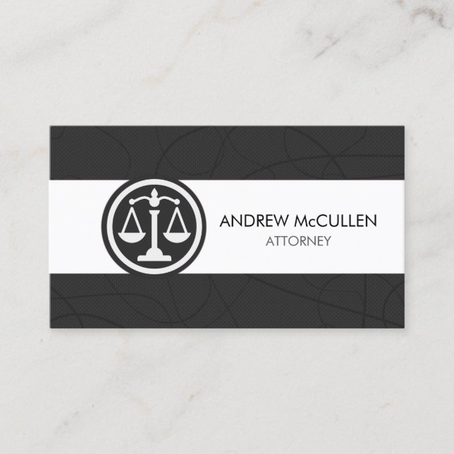 Tarjeta De Visita Lawyer Attorney Legal Law  (Anverso)
