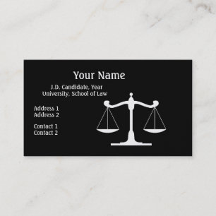 Tarjeta De Visita Lawyer Black
