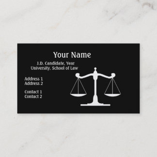 Tarjeta De Visita Lawyer Black