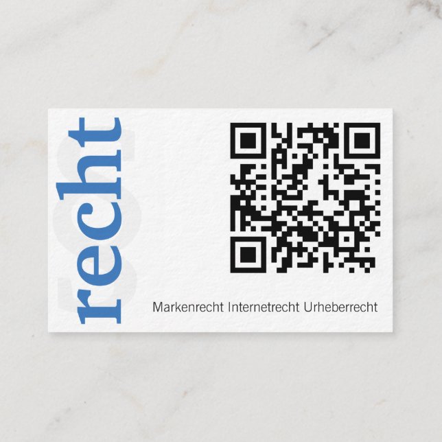 Tarjeta De Visita lawyer with qr code business card (Reverso)