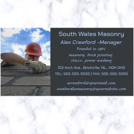 Tarjeta De Visita Laying Masonry Laying Editable