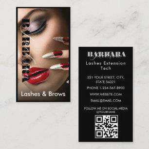 Tarjeta De Visita Lazas Brows Makeup Artista Rubor Salón De Belleza 