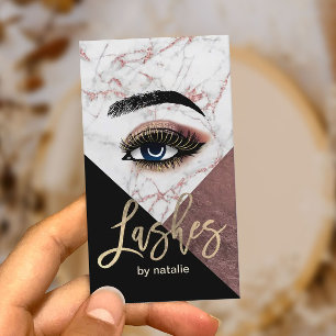 Tarjeta De Visita Lazas maquillado artista moderno Rosa salón de m