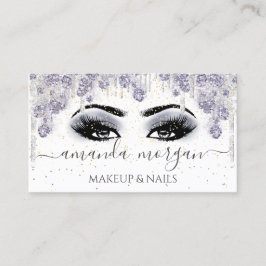 Tarjeta De Visita Lazas Peluquería maquillador Artista Smoky Gray