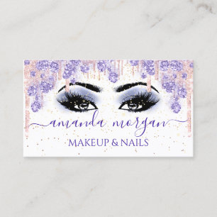 Tarjeta De Visita Lazas peluquero maquillador Artista Smok Blue
