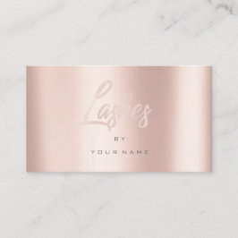 Tarjeta De Visita Lazas Rosa Rosa Oro Faux Typograph Makeup