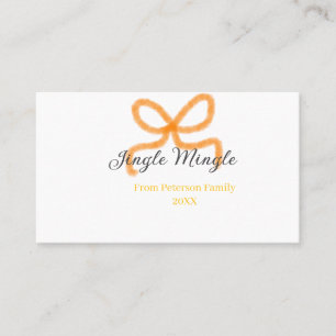 Tarjeta De Visita Lazo naranja tintineo revoltijo retro boho familia