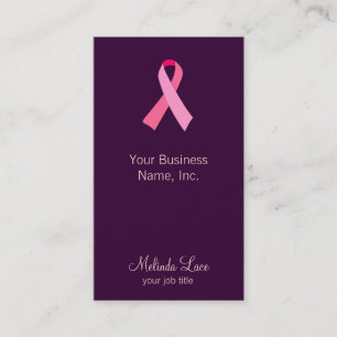Tarjeta De Visita Lazo rosa