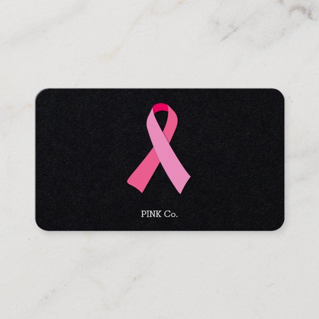Tarjeta De Visita Lazo rosa (Anverso)