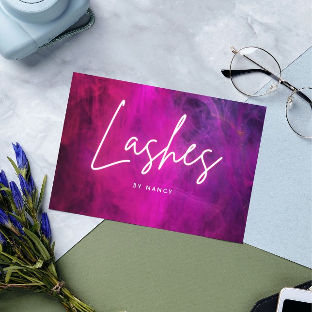 Tarjeta De Visita Lazos rosados de neón (Subido por el creador)