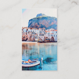 Tarjeta De Visita ldp CEFALU - Sicilia - playa - panorama