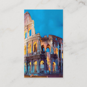 Tarjeta De Visita ldp COLOSSEUM Roma - por la noche -