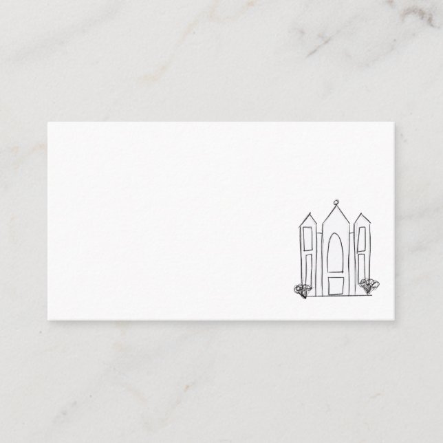 Tarjeta De Visita LDS Salt Lake City Temple simple mormón moderno (Anverso)