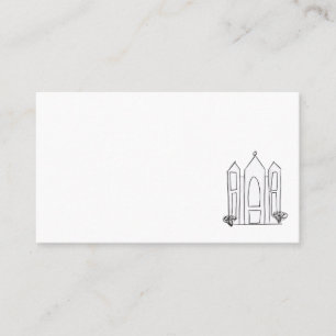 Tarjeta De Visita LDS Salt Lake City Templo simple mormón moderno 