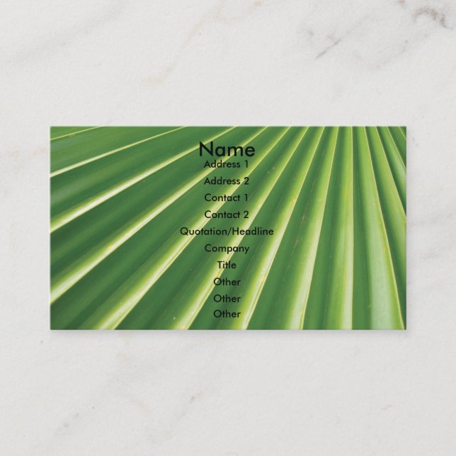 Tarjeta De Visita Leaf Business Card (Anverso)