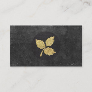 Tarjeta De Visita Leaf de oro   Deluxe, Slate II