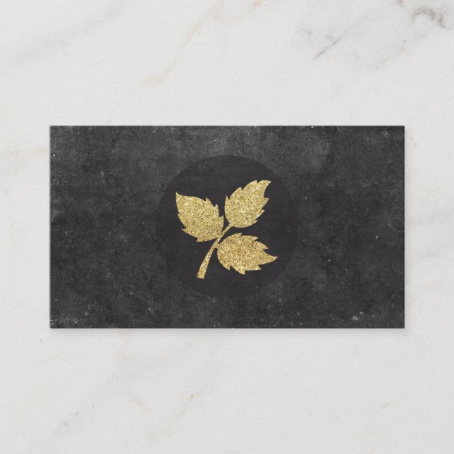 Tarjeta De Visita Leaf de oro | Deluxe, Slate II (Anverso)