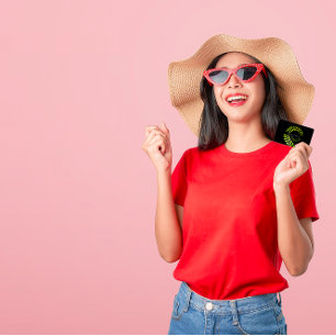 Tarjeta De Visita Leaf Laurel Fern Botánico Verde Serpentino Negro