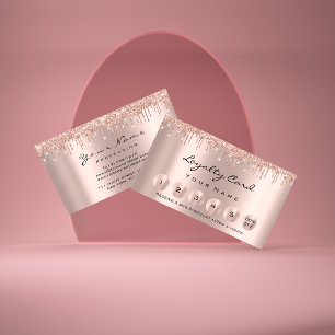 Tarjeta De Visita Lealtad 6 Makeup Esteticista Eyelash Rosas Dris